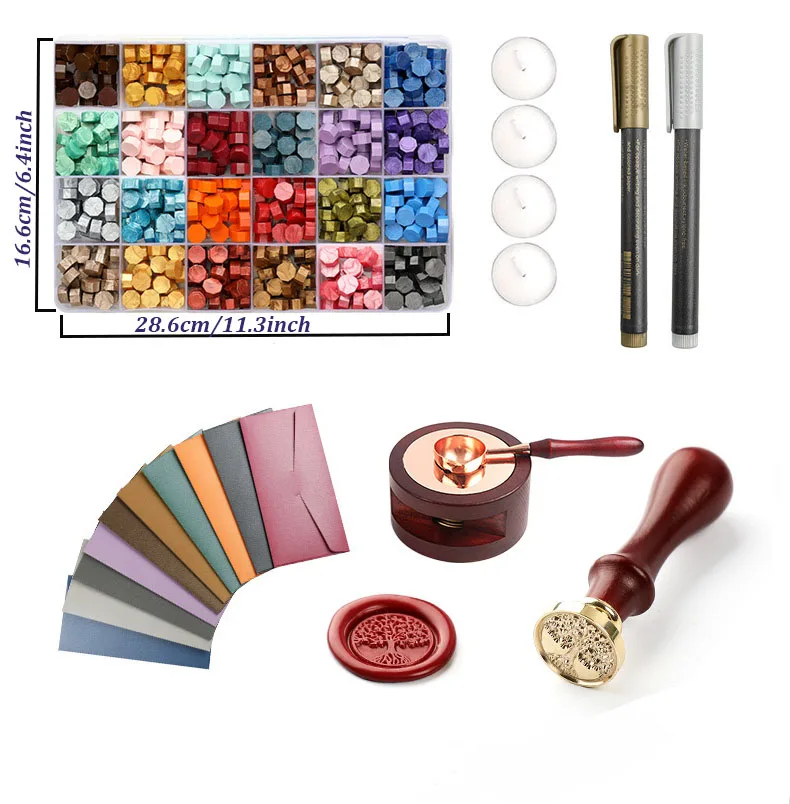 Набор для восковой печати с во – обзор и цена Wax Seal Stamp Set